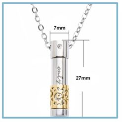 Ashanger buisje met tekst Only Love - gouden ring