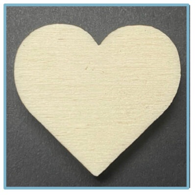 Hart hanger van hout 3.8 cm